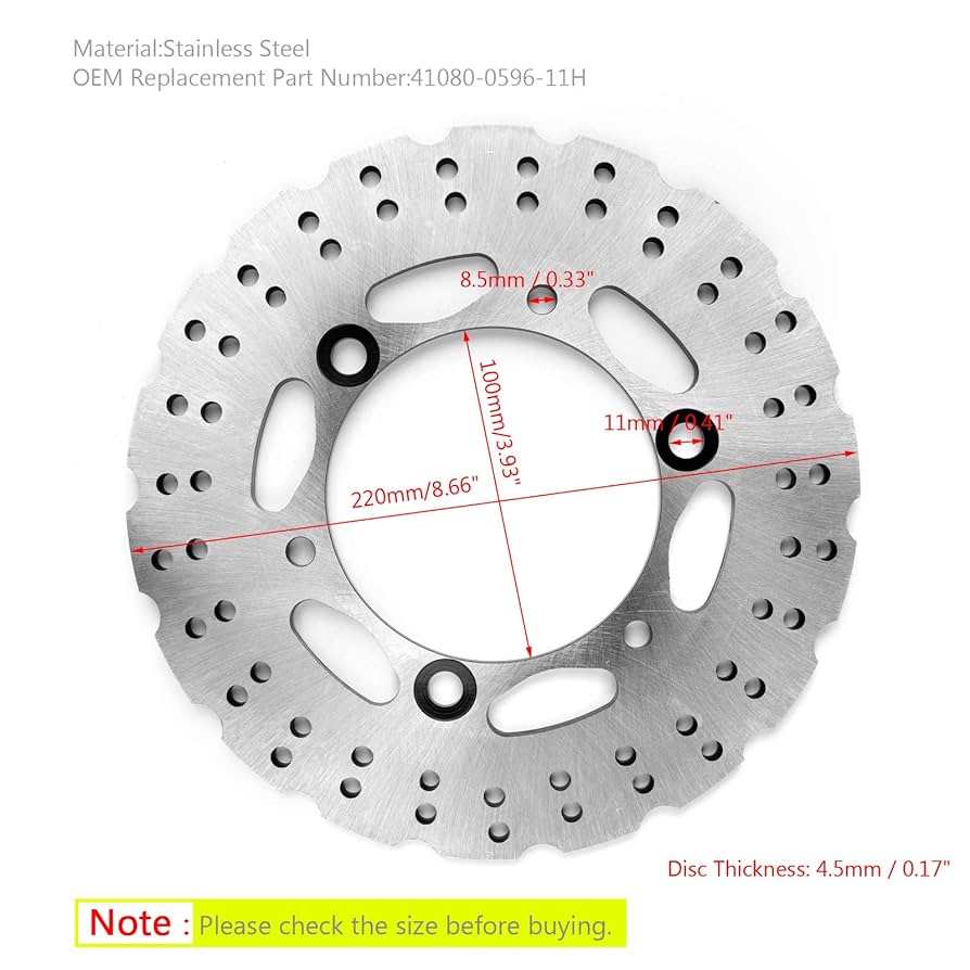 Amazon.com: Mad Hornets Rear Brake Rotor Disc Fit for Kawa